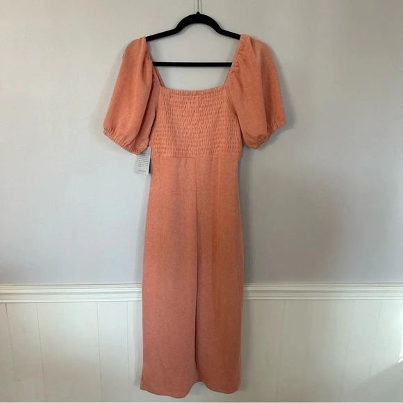 19 Cooper Nordstrom Women's Short Sleeve Salmon Off-Shoulder Maxi Dress Sz S NWT - Picture 16 of 16